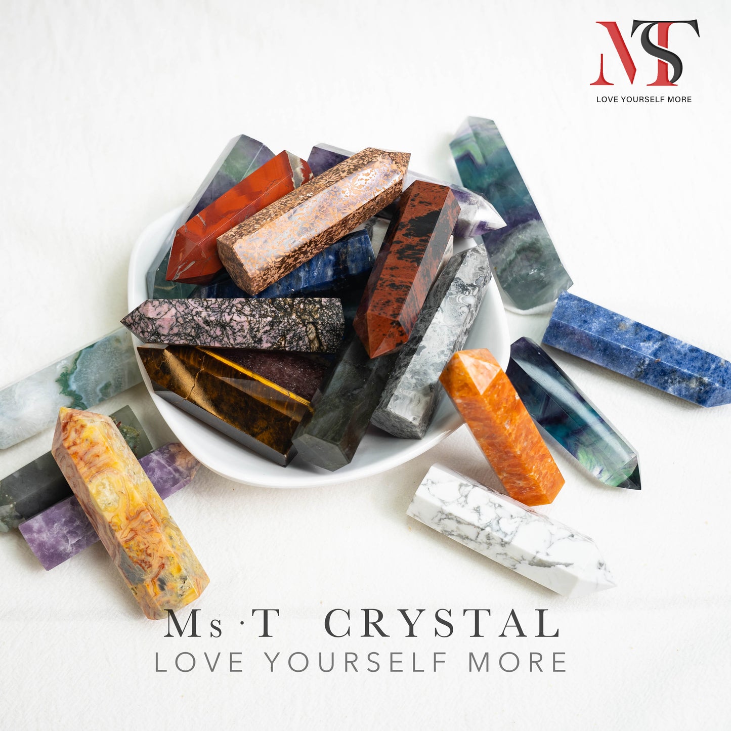 Healing Crystal Tower 6 Faceted Reik Chakra Stones Crystal Prism Gemstone