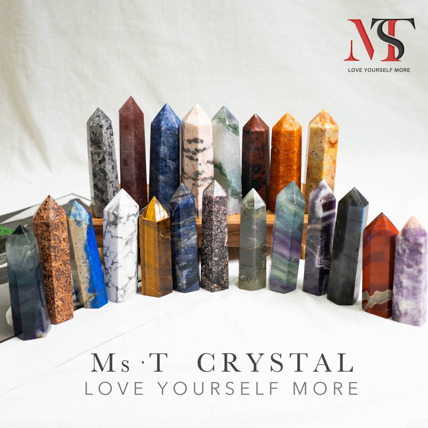 Healing Crystal Tower 6 Faceted Reik Chakra Stones Crystal Prism Gemstone
