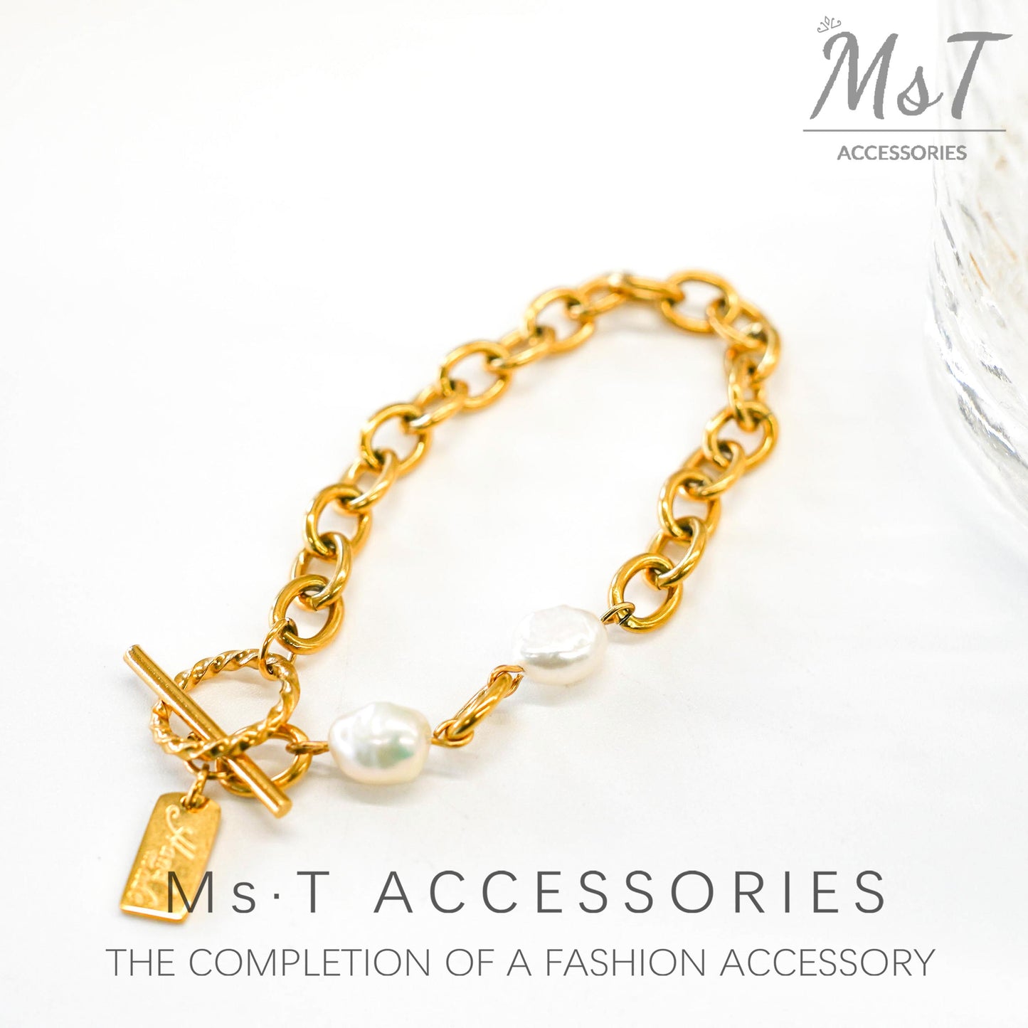 Fashion Accessories Charm Pearl Bangle