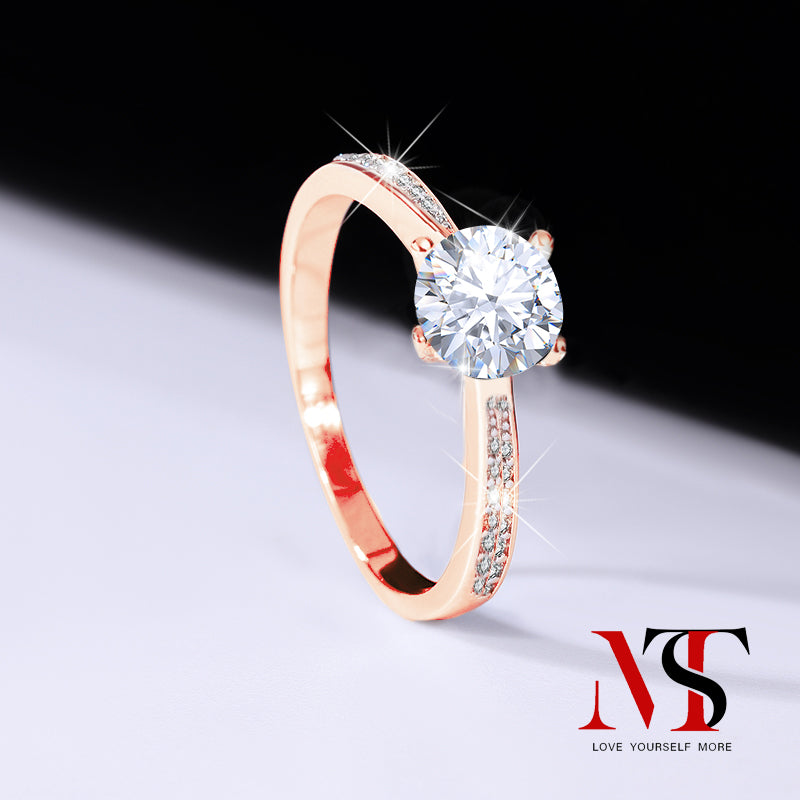 【Double-row bullhead with drill】MST moissanite for Anniversary