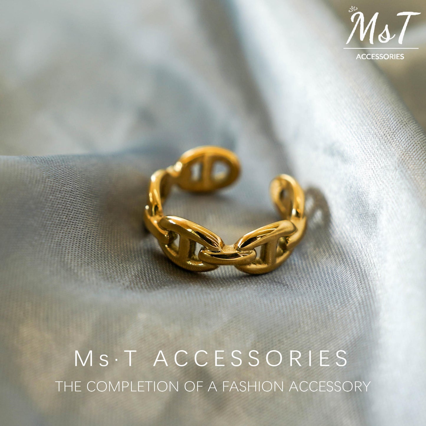 MST Fashion Accessories Hollow Pattern Stitching Ring