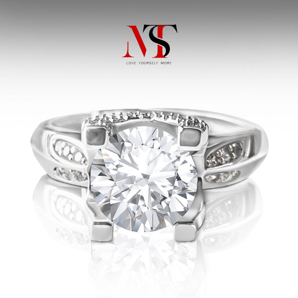 MST 925 sterling silver Moissanite Rings For Love（adjustable Ring）